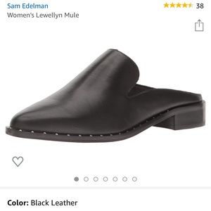 Sam Edelman lewellyn black lea mules
